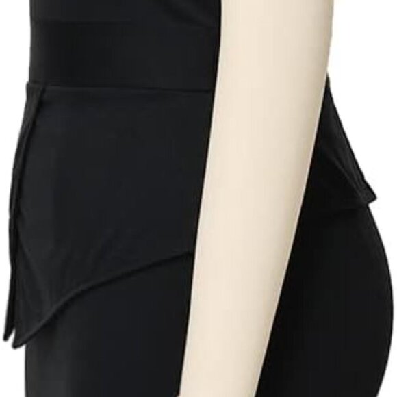 Women Clergy Dress Black Bodycon Short Sleeve Office Church Wear - Picture 4 of 6